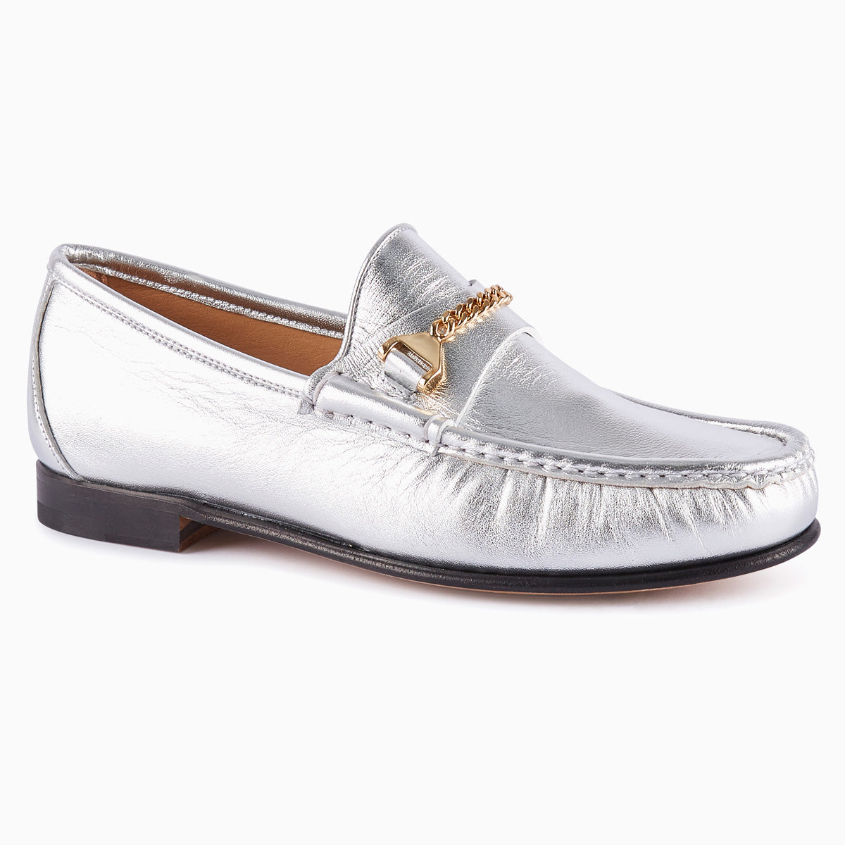 Silver on sale moccasin shoes