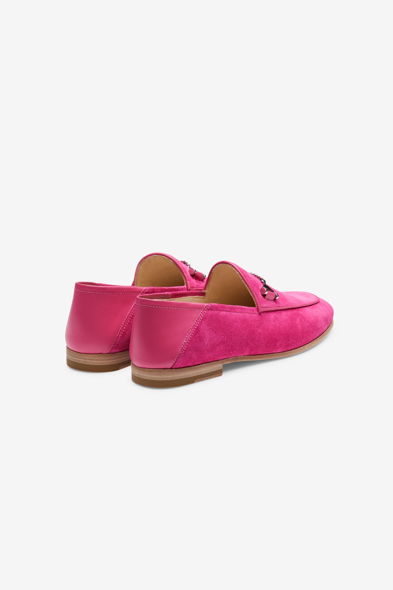 Womens fashion pink suede loafers